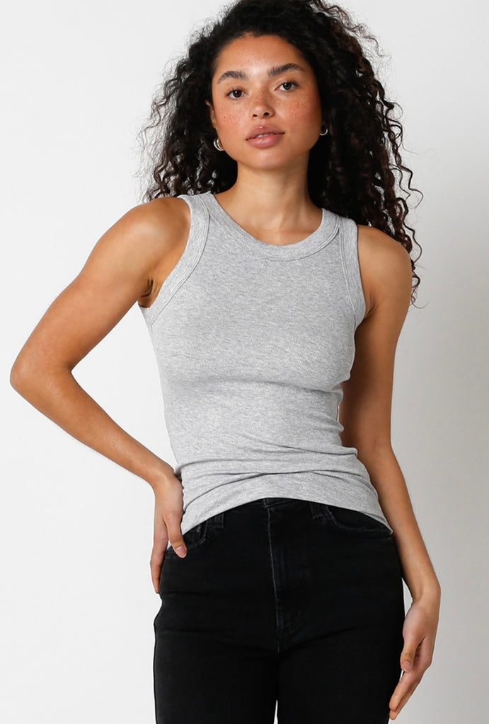 Lana Ribbed Fitted Scoop Neck Tank