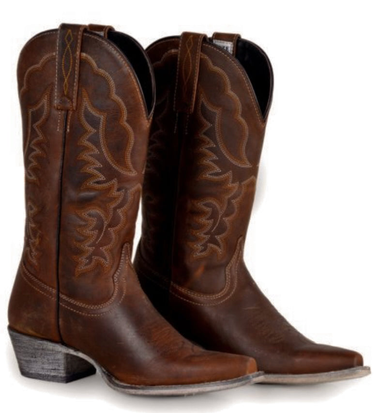 Sabrina Goat Leather Cowboy Boots