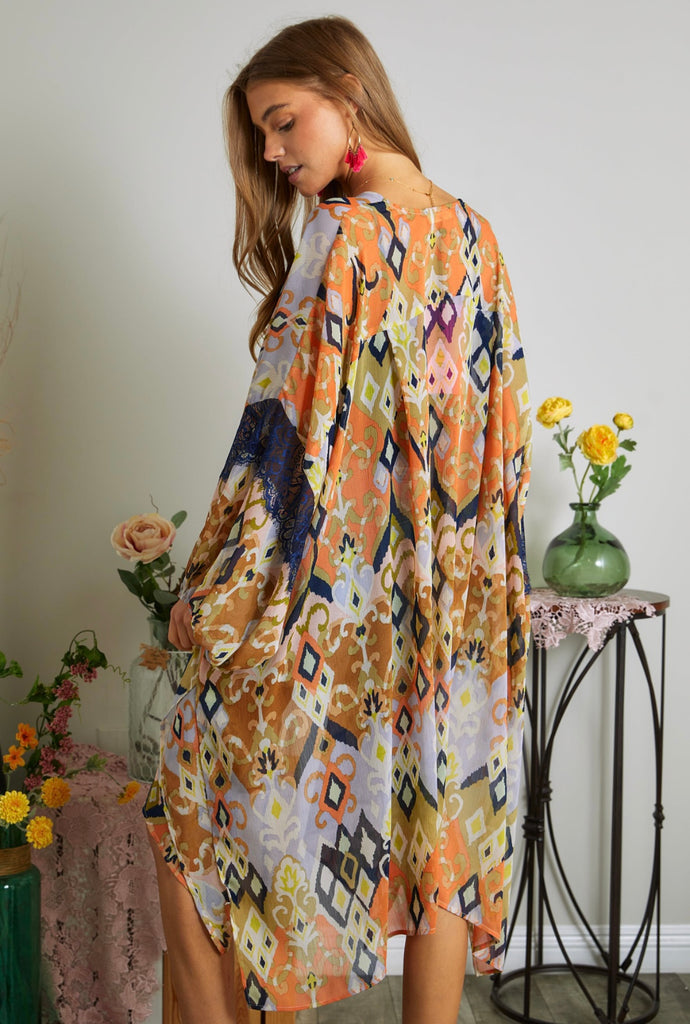 Fearless and Free Lace Trim Kimono