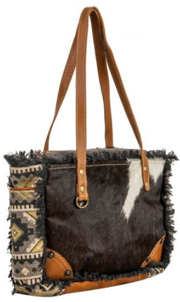 Bison Ridge Small Bag With Hair on Hide