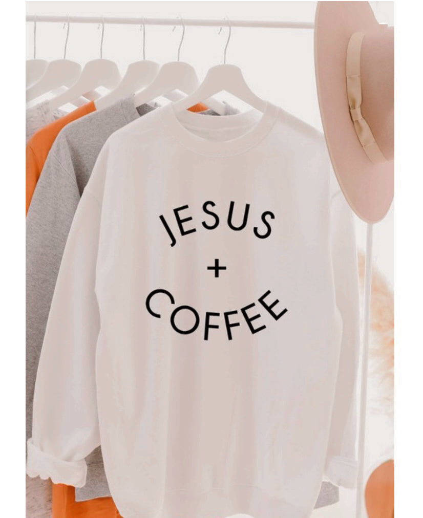 Jesus + Coffee Graphic Sweatshirt