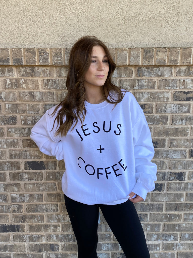 Jesus + Coffee Graphic Sweatshirt